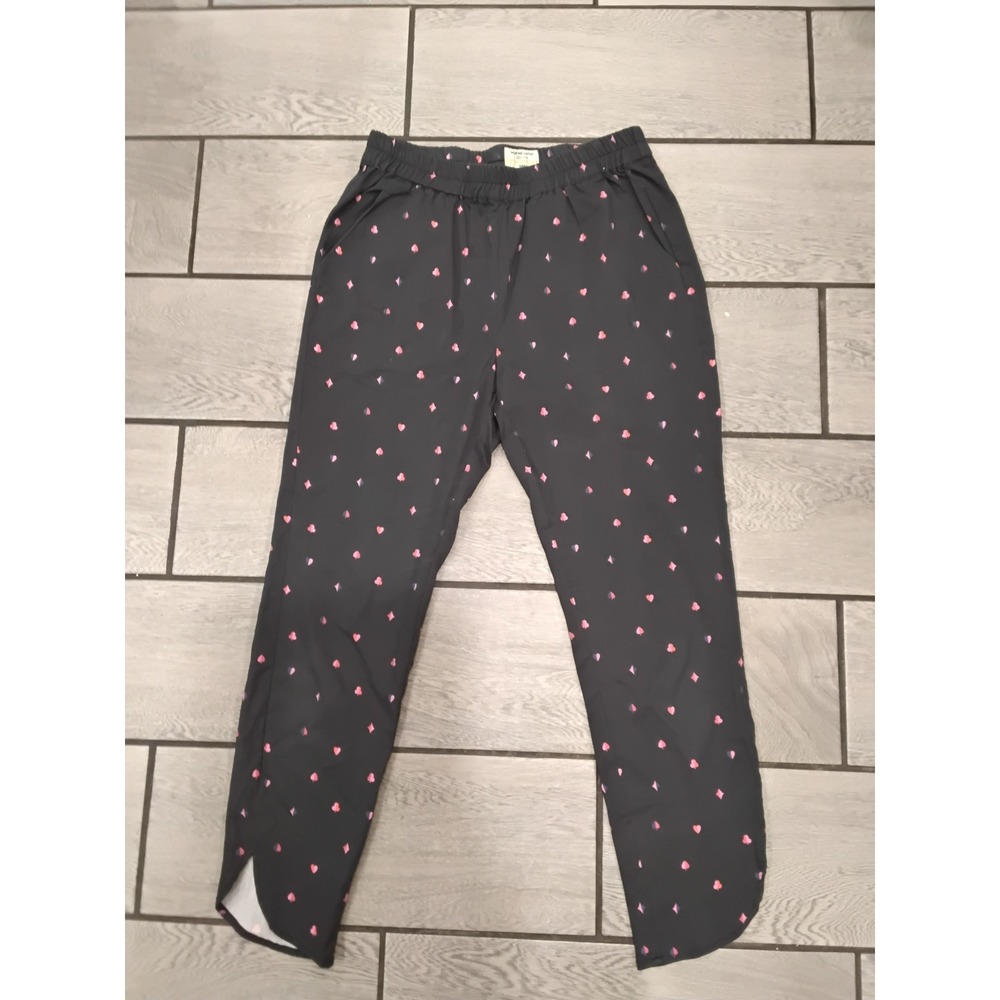 Marine Layer Re-Spun Playing‎ Card Suit Print Joggers Charcoal Pink Small